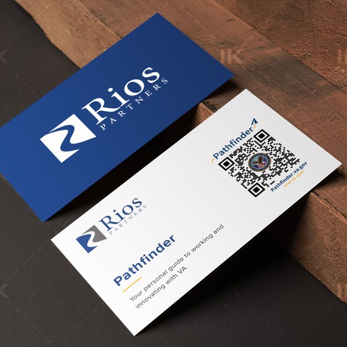 QR Code Handout Card for Veteran Care Innovation Design by IK_Designs