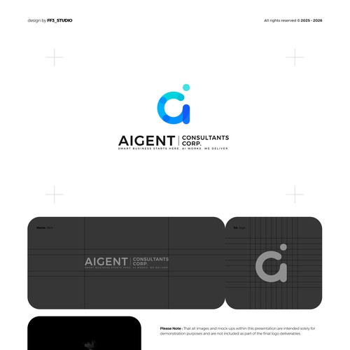 AI Agent Company: Appealing to small to medium sized businesses. Design by FF3