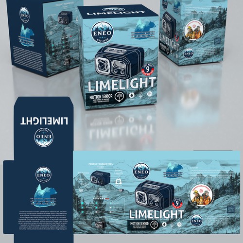 Design the packaging a outdoor headlamp where proceeds are donated to save american wildlife Design by Windmill Designer™