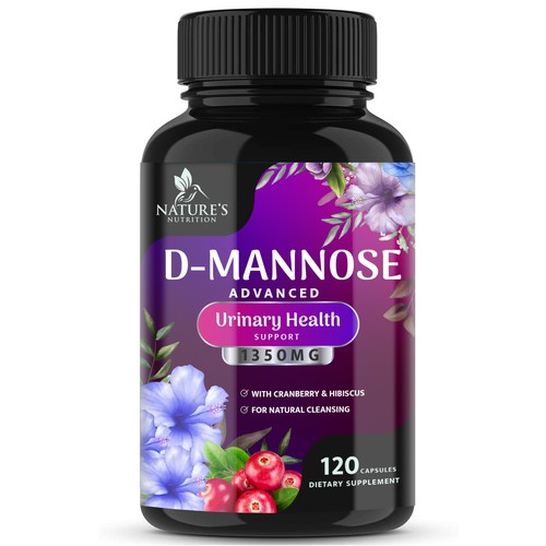 Colorful D-Mannose Design Needed for Nature's Nutrition Design by R O S H I N