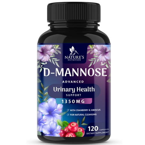 Colorful D-Mannose Design Needed for Nature's Nutrition Design by R O S H I N