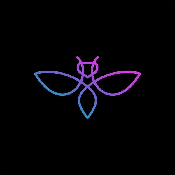 Minimal bee icon app design 