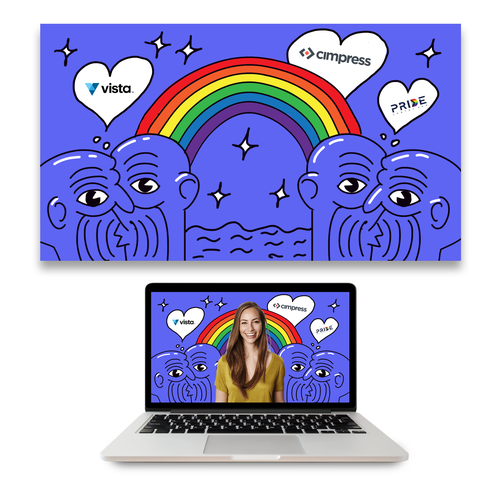 Virtual backgrounds for PRIDE month (multiple winners) Design by Sergey Goldshtain