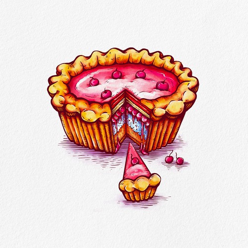 Have a slice of tasty pie Diseño de GalinaSorokina