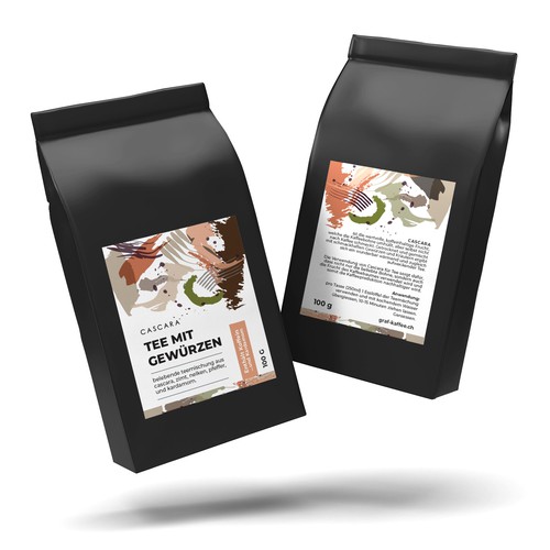 Cascara tea label-ontwerp door Lady Goga