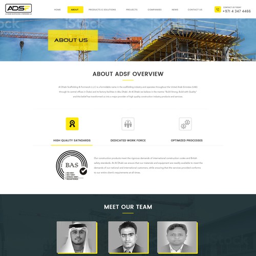 Construction Company Website Design Design réalisé par Bright_Designer