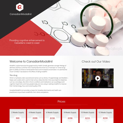 Create a professional landing page that sells a pharmaceutical drug to
health practitioners Design by Gendesign