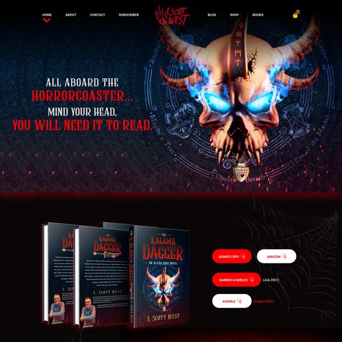 Website Redesign for Horror Author - Get Creepy! Design by aabdesign