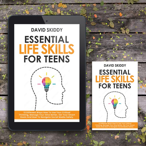 A powerful ebook cover for Essential Life Skills For Teens Design by Altigador