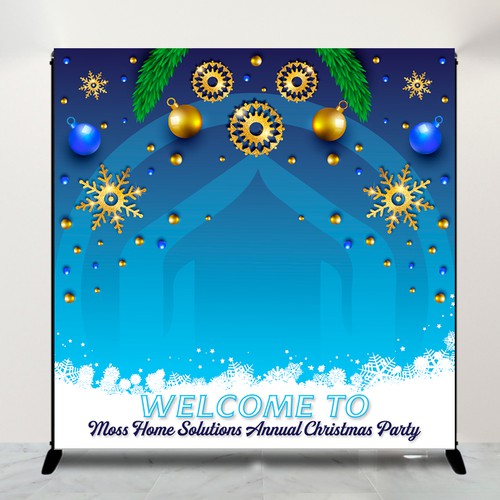 CHRISTMAS PARTY BACKDROP - CORPORATE!! Design by Designer Mehfuz