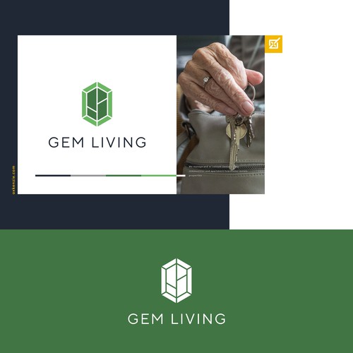 Geometrical, minimalist, modern brand design for Gem Living Design by John3:16✅