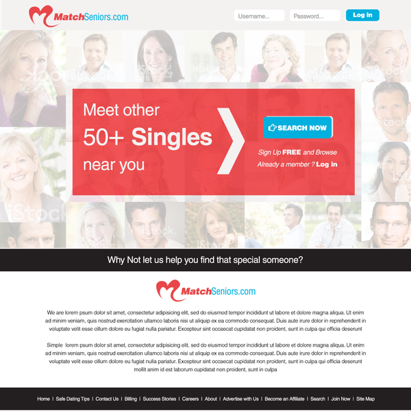 Create a winning design for Matchseniors.com