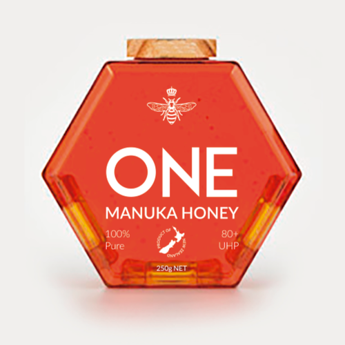 Design a minimalist upmarket Honey Jar Label for this Glass bottle Design by PHish