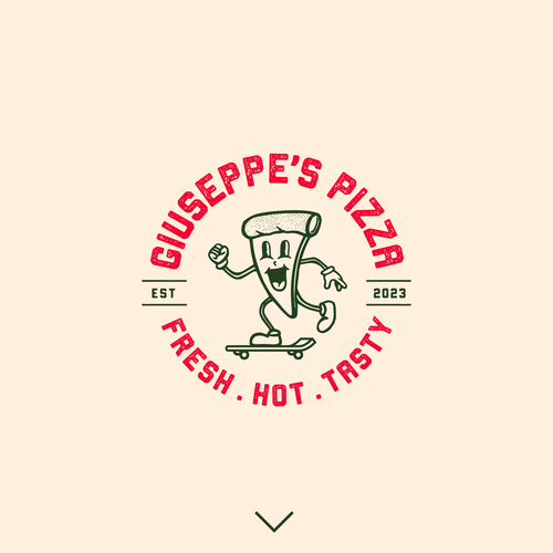 Modern & hip logo for a mobile pizza business Design by BearFace™