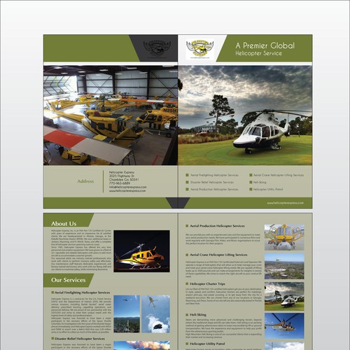 Design di Helicopter Express Needs New Exciting Promotional BROCHURE di KamiVirgo