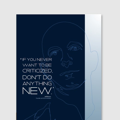 Poster "If you never want to be criticized, don't do anything new." for Startup Vitamins Design by JML Creative