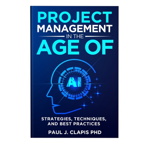 Simple, professional cover for a business book about Artificial Intelligence Design by anisha umělec