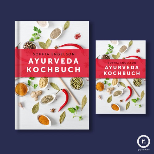 Book-Cover for Ayurveda Cookbook - Cover für Ayurveda Kochbuch Design by R Graphic Studio