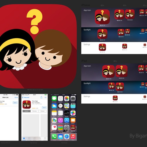 Create an visually stunning app icon to attract young kids (to a wholesome app!) Design by bigartta