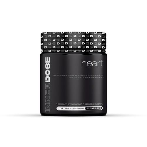 Minimal supplement bottle label design for male elite athletes Design by Imee008