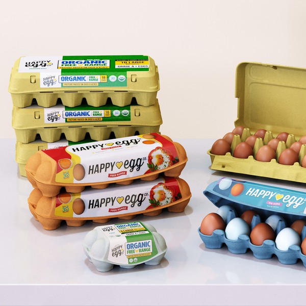 Mockup design for an egg product line