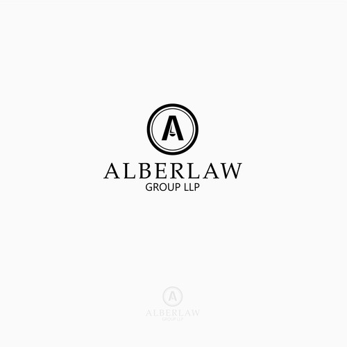 Law office firm logo keep Alber Law separate it looks better Design by njlmddn