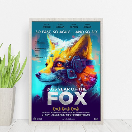 Life360 2023 Year of the Fox Poster Design by Sketch Media™