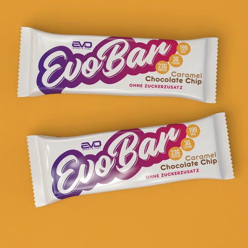 Modern, creative packaging design for a delicious + unique protein bar Design by Han van Oss