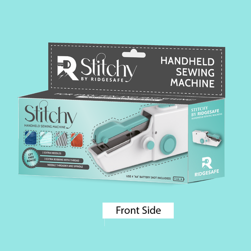 Create Packaging for Moden Handheld Sewing Machine Design by LA Designs.
