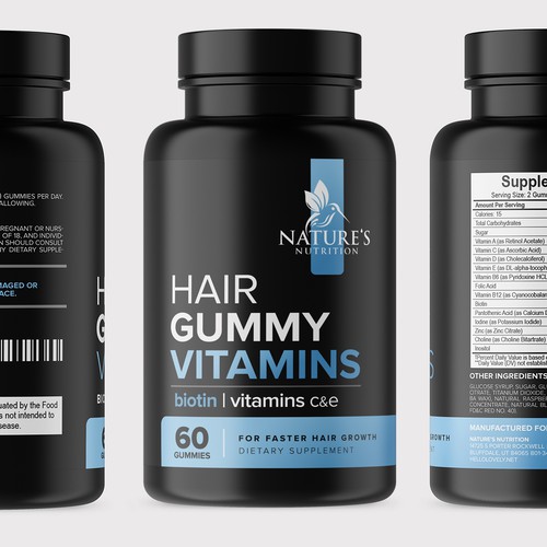 Nature's Nutrition needs a Gummy Vitamins black label Design by vitalfuerze