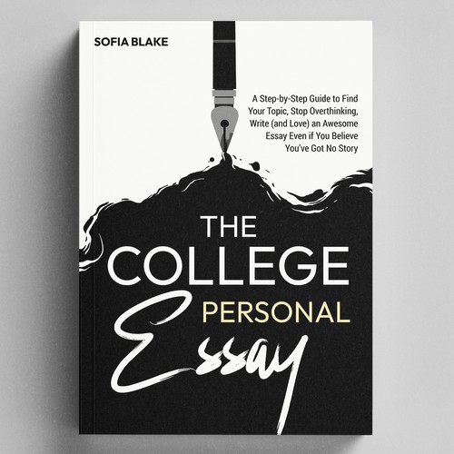 Sharp, fun, upbeat design for a book cover on writing for college applicants Design by Shreya007⭐
