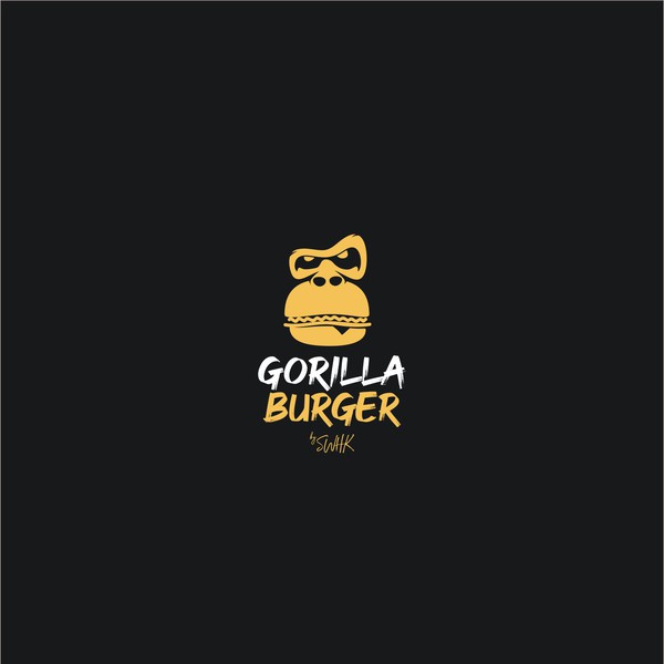 Bold simple logo concept for Gorila Burger