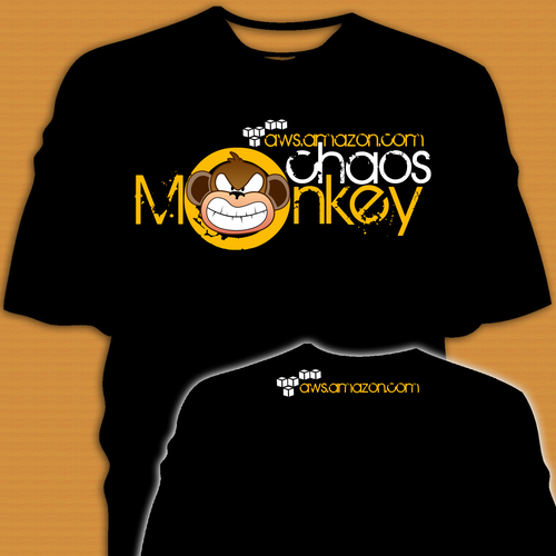 Design di Design the Chaos Monkey T-Shirt di JamezD