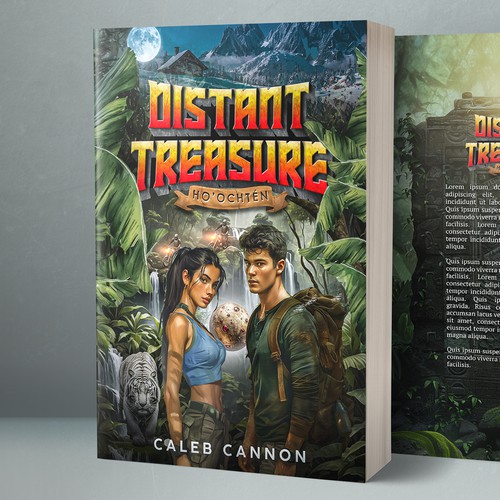 Fiction Book Cover for a Vibrant Jungle Adventure Design by 【E-Django】