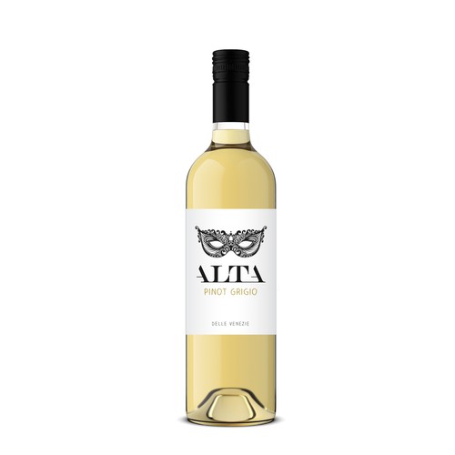 Modern & Elegant Italian Pinot Grigio Label | Product label contest