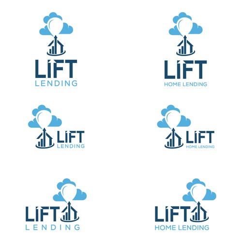 Lift Home Lending Logo Design by ArtByShahnaz™