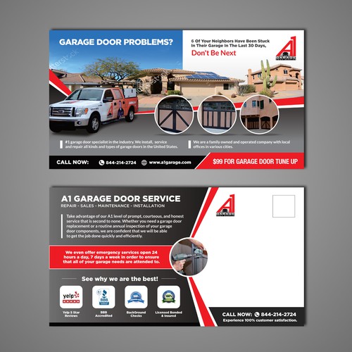 Create A 11 X 6 Garage Door Flyer Postkarten Flyer