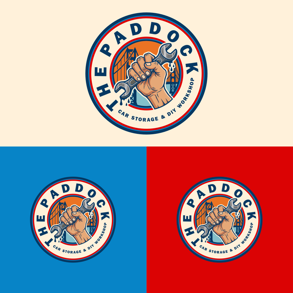 The Paddock - Car Storage and DIY Workshop, San Francisco Inspired Car Club Logo and Brand