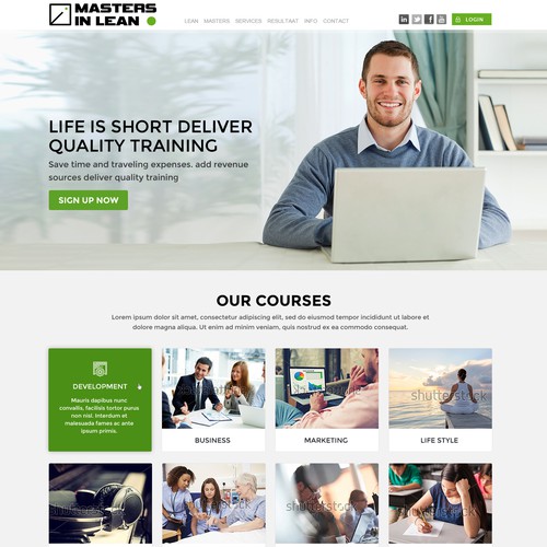 Website Design for Lean Trainers’ Online Training Platform Design by OMGuys™