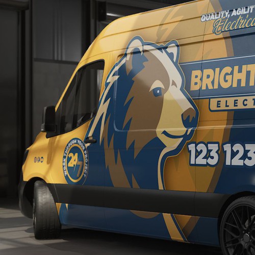 Create a captivating van wrap for Bright Bear Design by ✨Elis Alves✨