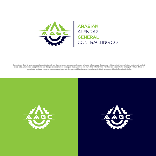 “Modern Industrial Logo for AAGC – Construction & Contracting Company” Design by Pixeldesigner77