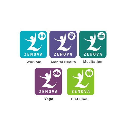 Zenova Logo: Revolutionary suite of health and wellness mobile apps Design by Abacusgrp