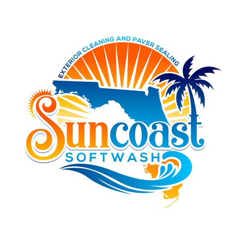 A logo for a softwash company that is appealing and inviting Design by Operation Design