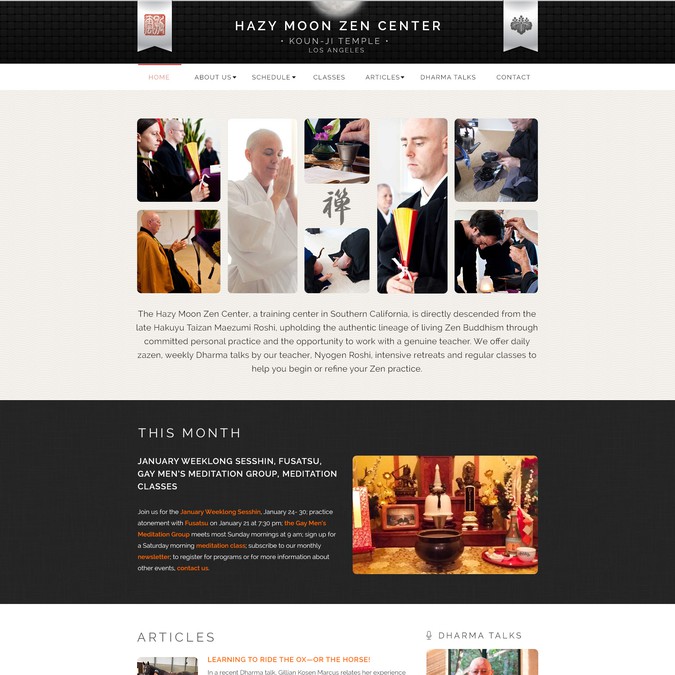 Create A New Responsive Design For The Hazy Moon Zen Center