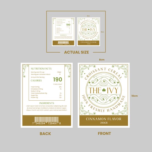 label designs for food (tiny croissant) Design by YusakG.F.X