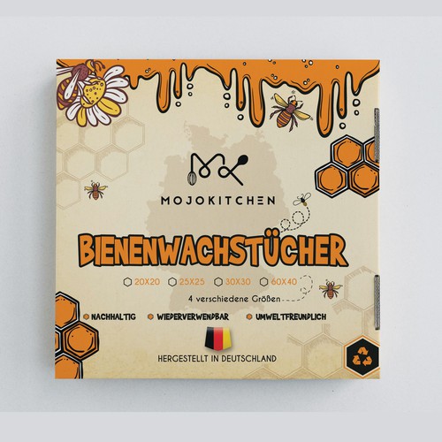 Modern Packaging for Beewax Wraps Made in Germany Design by Jatinder005