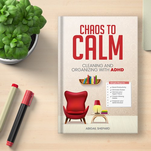 Simple and Empowering book cover for cleaning and organizing Diseño de Knorpics