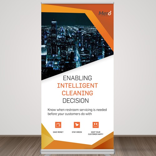 Growing tech startup in IoT needs a banner design for trade-shows Design by ~ anqv ~