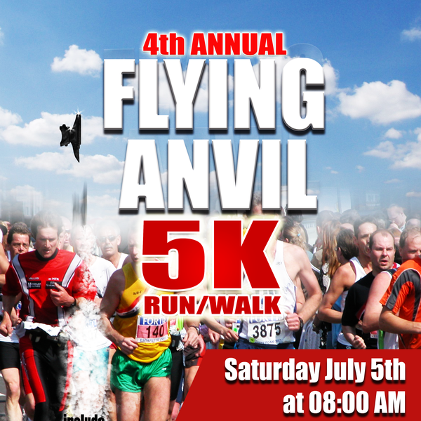 Design by Inspirous™ titled "Flying Anvil Poster"