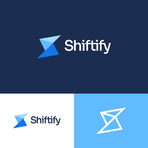 Minimalist and modern logo design for modern work shift management application Design by sikamcoy222